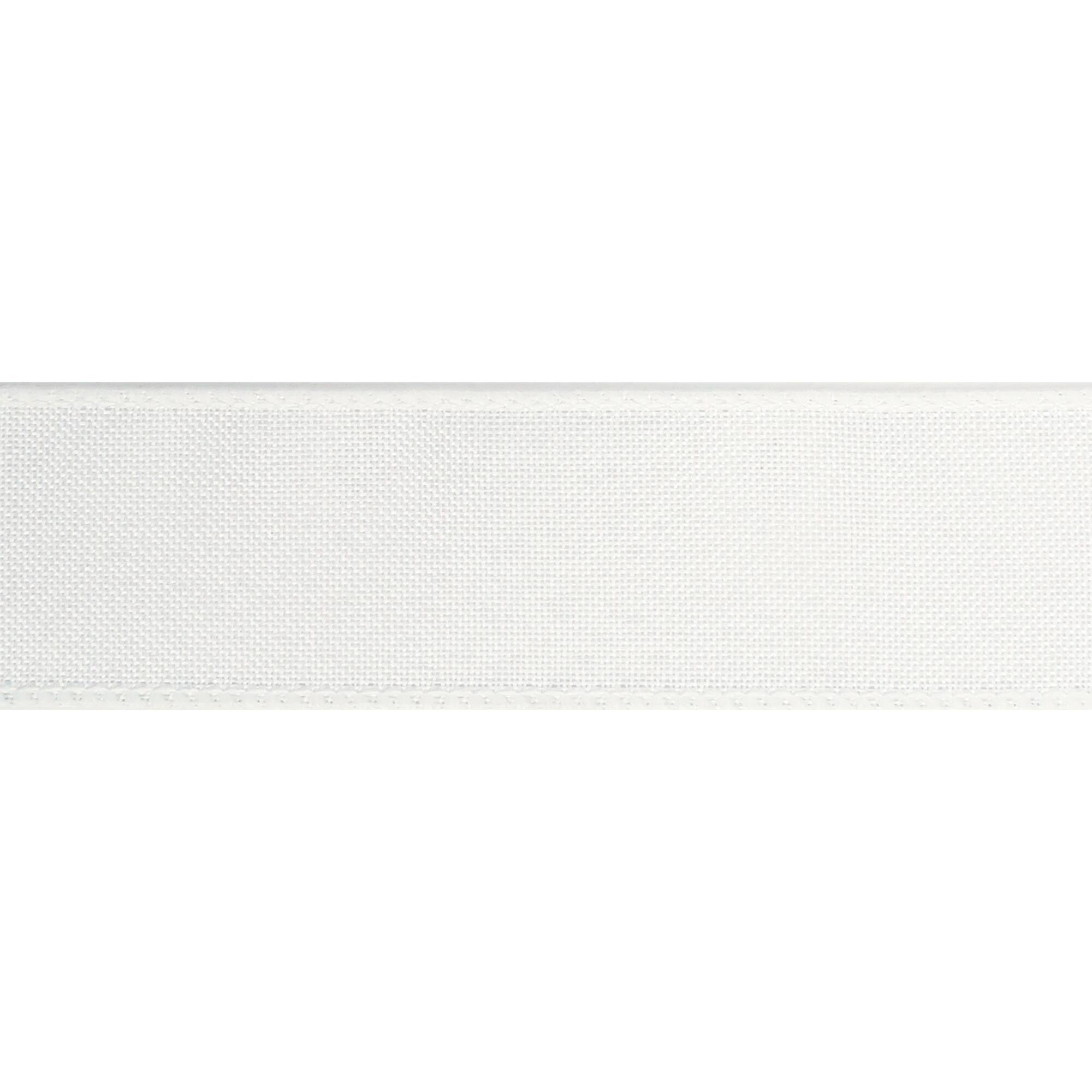 1.5" x 20ft. White Wired Faux Linen Ribbon by Celebrate It™